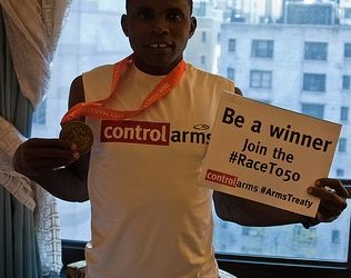 Control Arms Millionth Supporter Julius Arile achieves another dream in New York